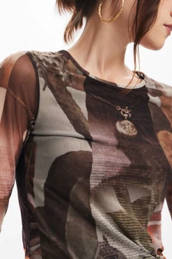 Camisas Y Blusas|Camisetas-Desigual Camiseta estampado flores
