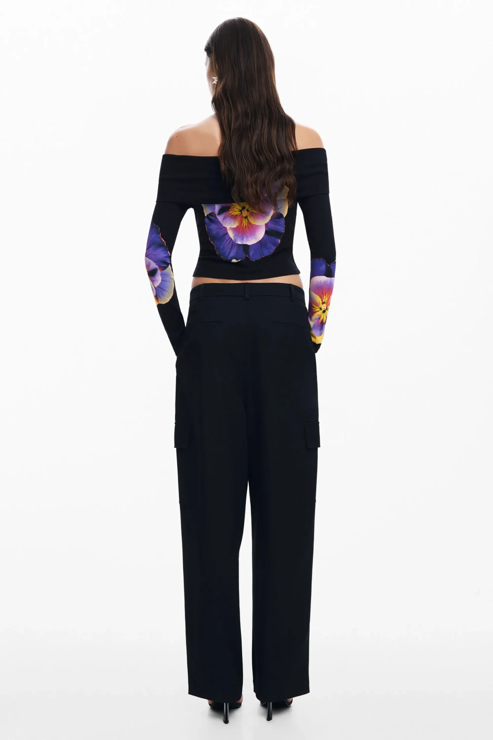 Ropa De Punto|Camisas Y Blusas-Desigual Camiseta estampado flores M. Christian Lacroix