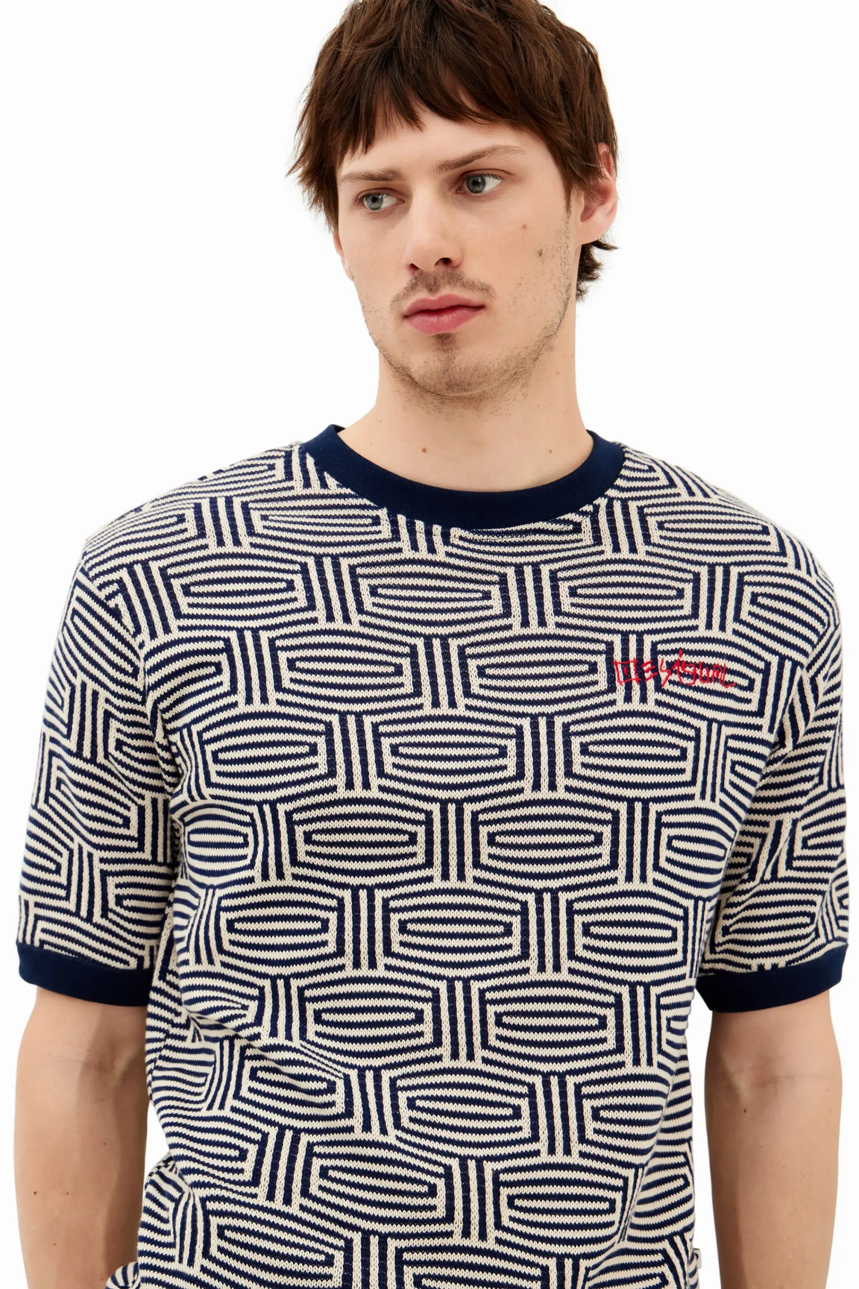 Camisetas-Desigual Camiseta estampado geométrico