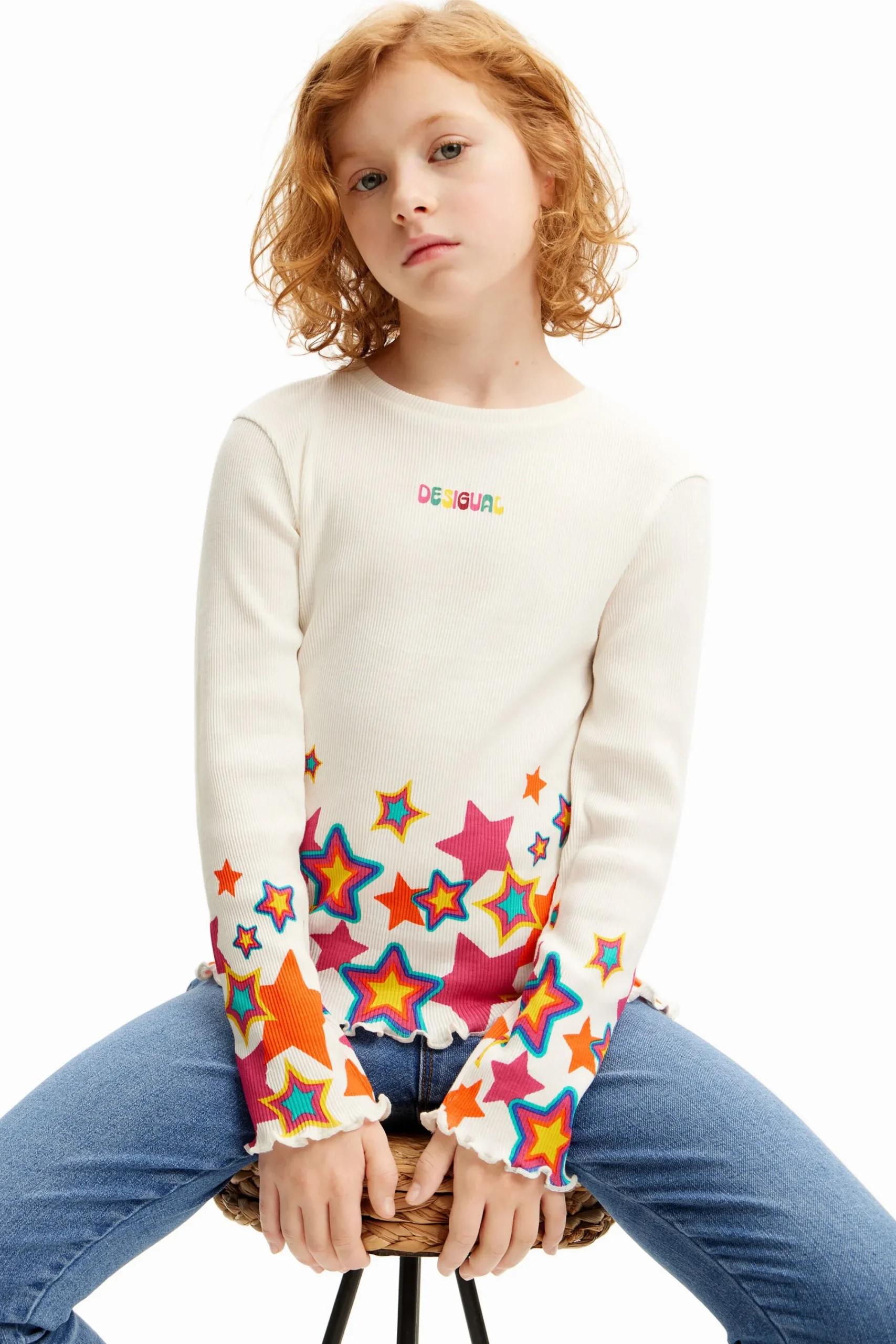 Camisetas Y Camisas-Desigual Camiseta estrellas colores