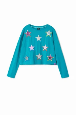 Camisetas Y Camisas-Desigual Camiseta estrellas de colores