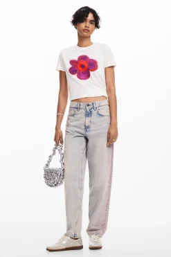 Camisas Y Blusas|Camisetas-Desigual Camiseta flor