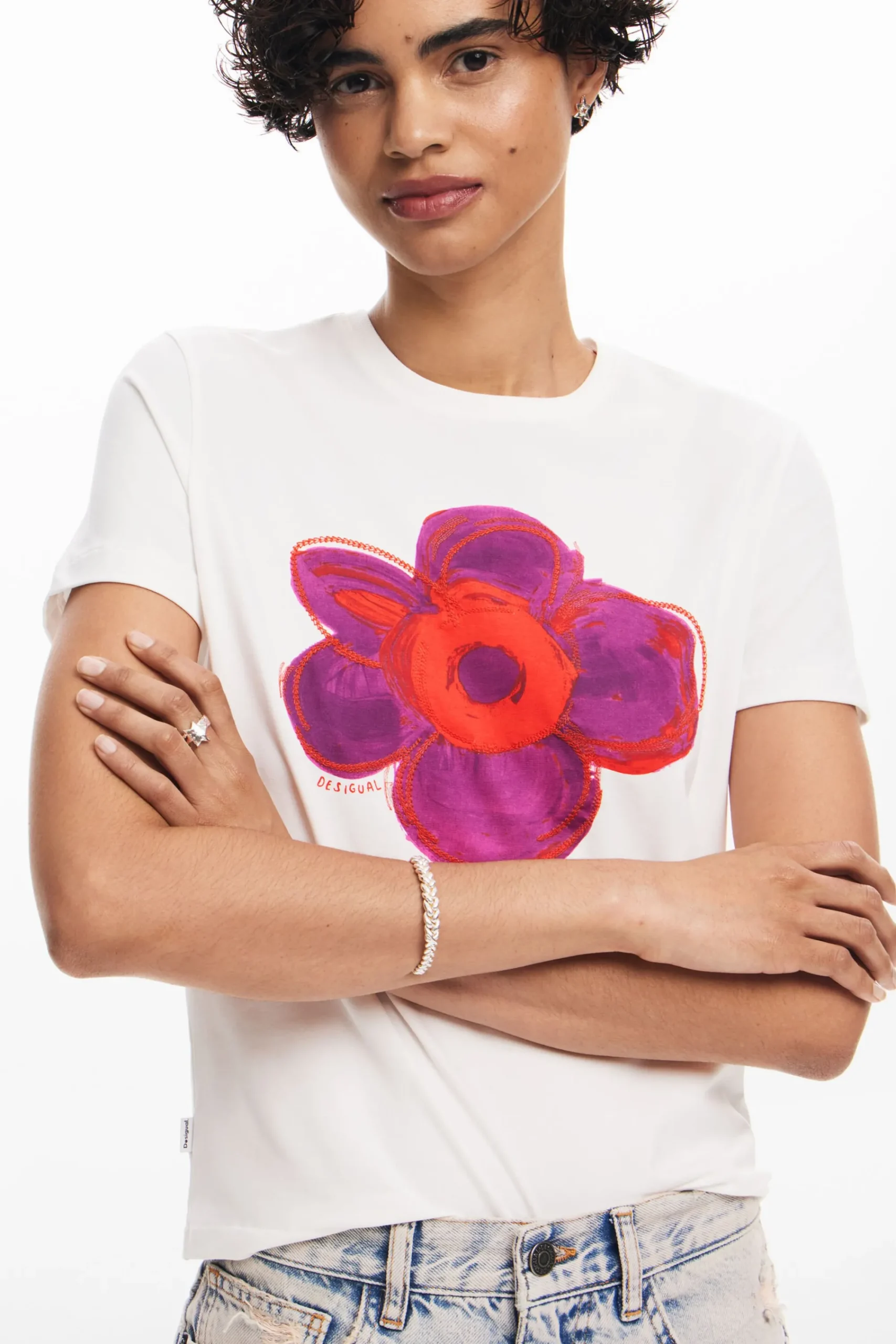 Camisas Y Blusas|Camisetas-Desigual Camiseta flor