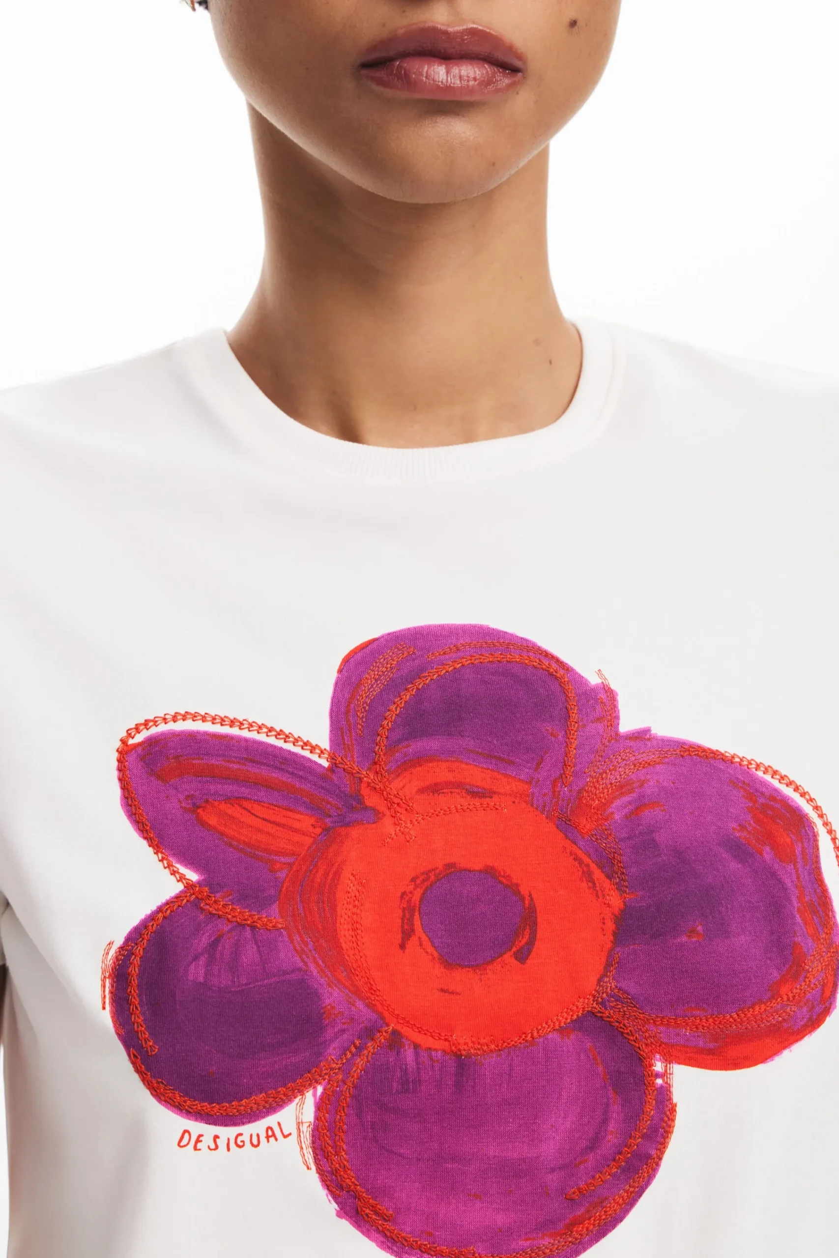 Camisas Y Blusas|Camisetas-Desigual Camiseta flor