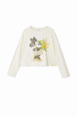 Camisetas Y Camisas-Desigual Camiseta flores Minnie Mouse