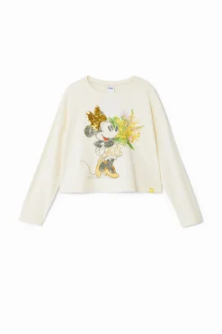 Camisetas Y Camisas-Desigual Camiseta flores Minnie Mouse