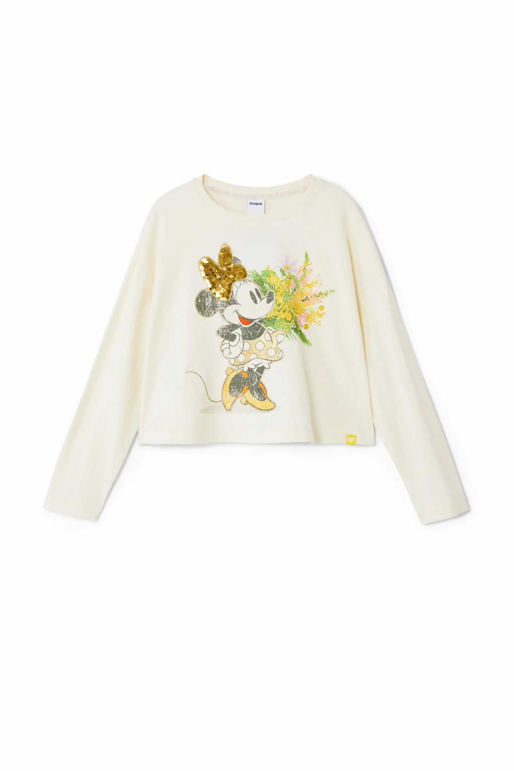 Camisetas Y Camisas-Desigual Camiseta flores Minnie Mouse