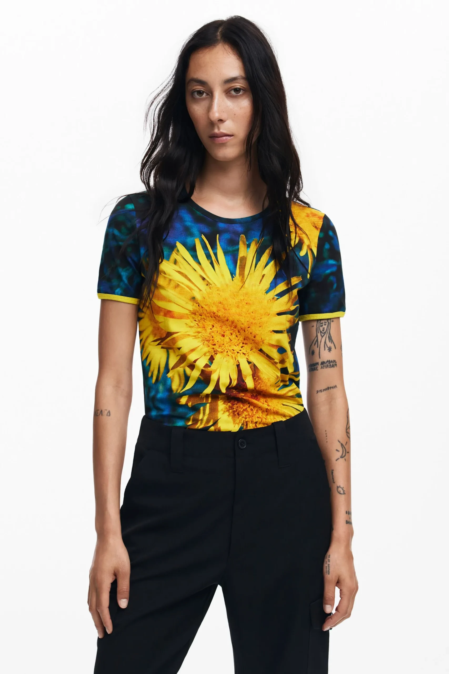 Camisas Y Blusas|Camisetas-Desigual Camiseta girasoles