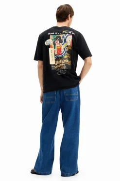 Camisetas-Desigual Camiseta ilustración estilo japonés