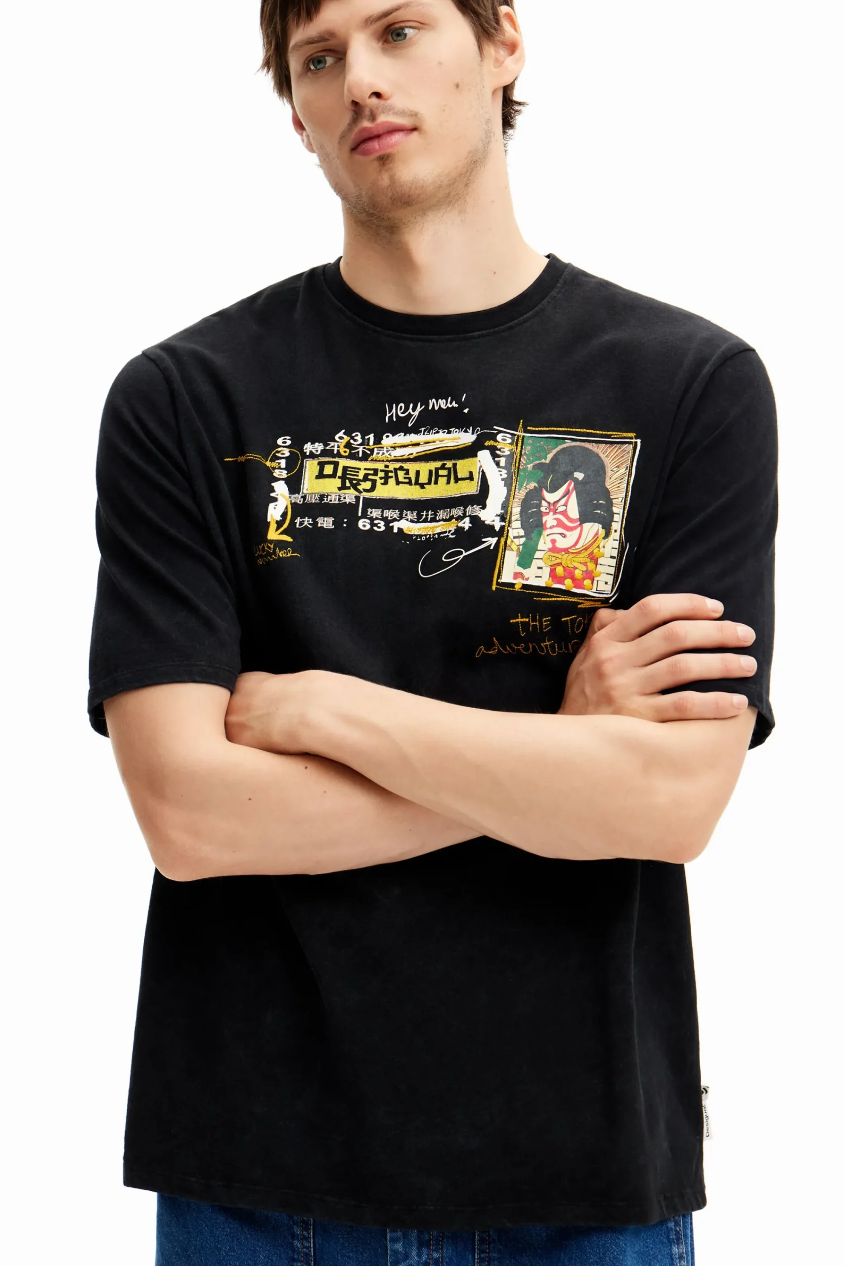 Camisetas-Desigual Camiseta ilustración estilo japonés
