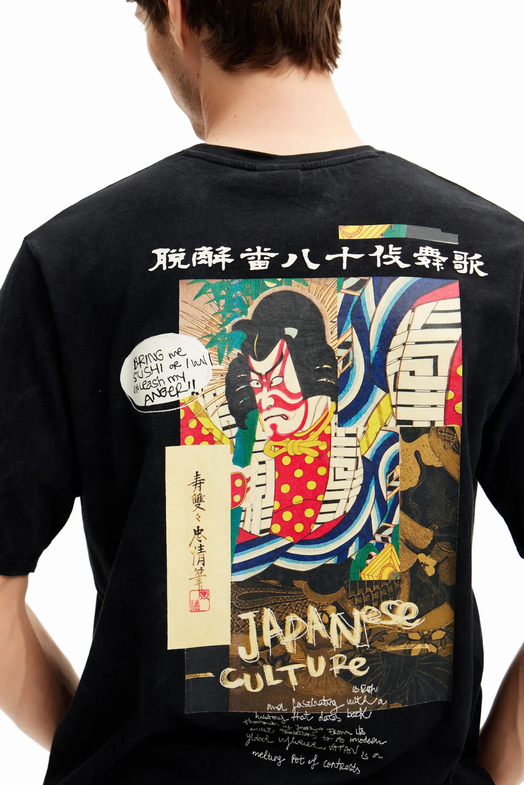Camisetas-Desigual Camiseta ilustración estilo japonés