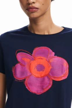 Camisas Y Blusas|Camisetas-Desigual Camiseta ilustración flor