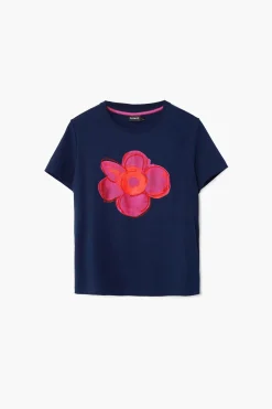 Camisas Y Blusas|Camisetas-Desigual Camiseta ilustración flor