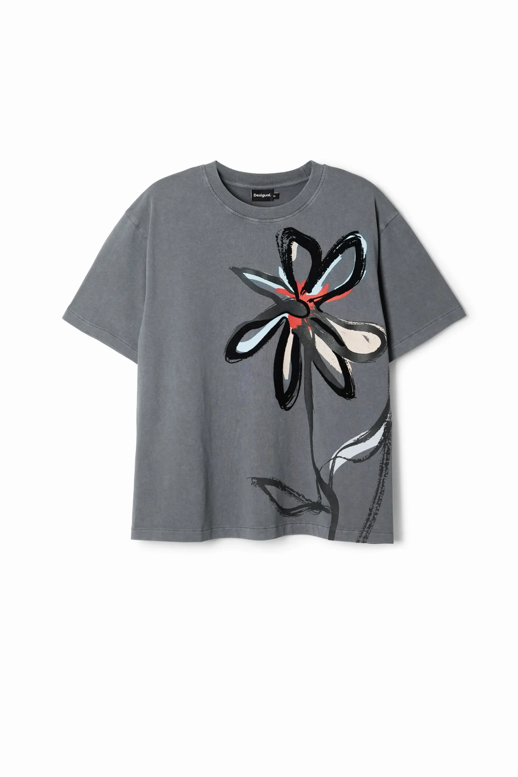Camisas Y Blusas|Camisetas-Desigual Camiseta ilustración flor