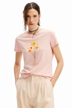 Camisas Y Blusas|Camisetas-Desigual Camiseta ilustración margarita