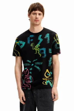 Camisetas-Desigual Camiseta ilustraciones