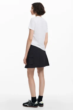 Camisas Y Blusas|Camisetas-Desigual Camiseta imagotipo strass