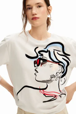 Camisas Y Blusas|Camisetas-Desigual Camiseta lisa ilustración