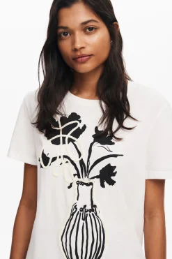 Camisas Y Blusas|Camisetas-Desigual Camiseta lisa jarrón