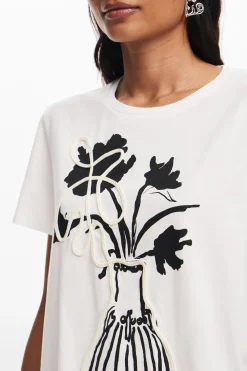 Camisas Y Blusas|Camisetas-Desigual Camiseta lisa jarrón