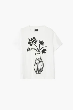 Camisas Y Blusas|Camisetas-Desigual Camiseta lisa jarrón
