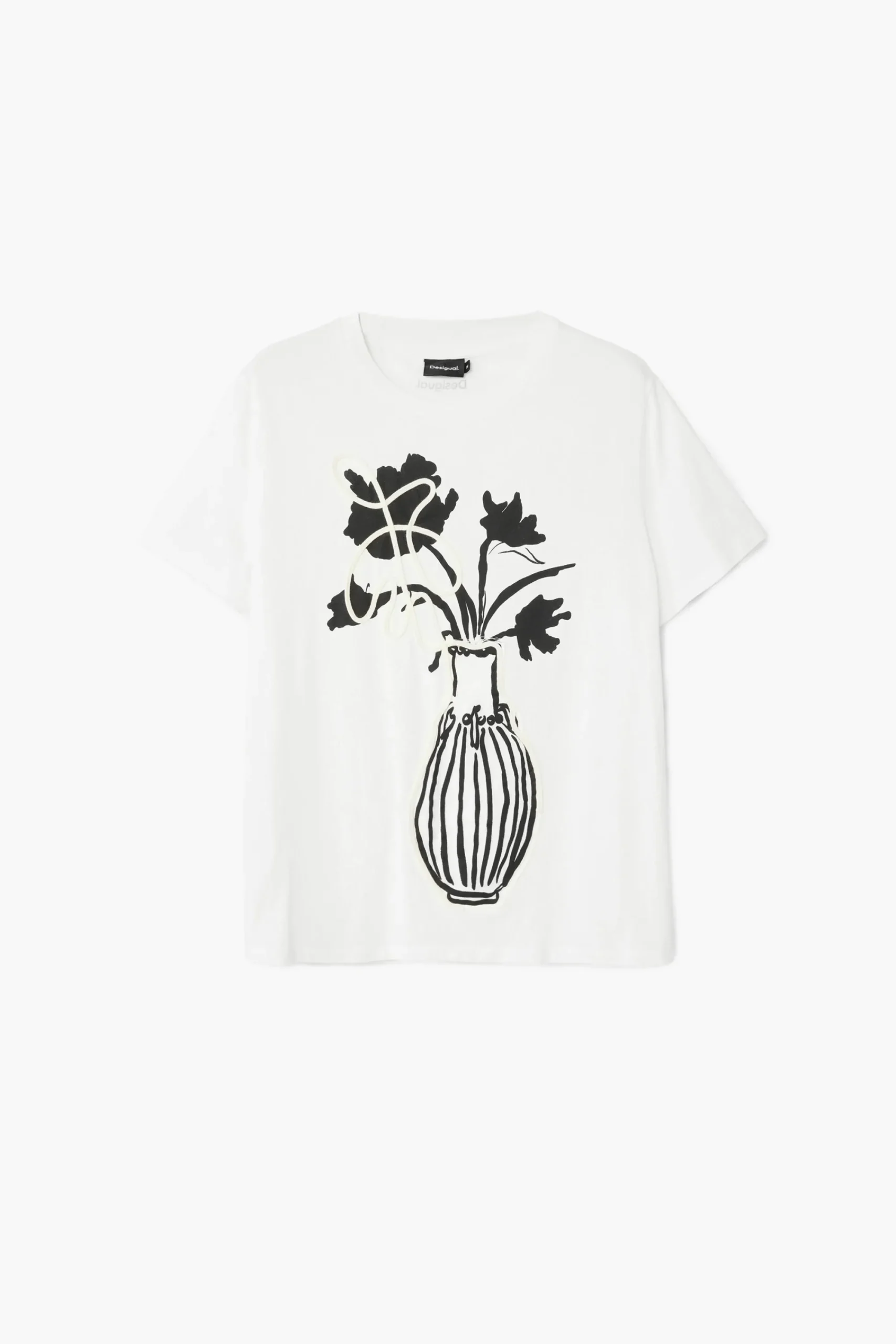 Camisas Y Blusas|Camisetas-Desigual Camiseta lisa jarrón