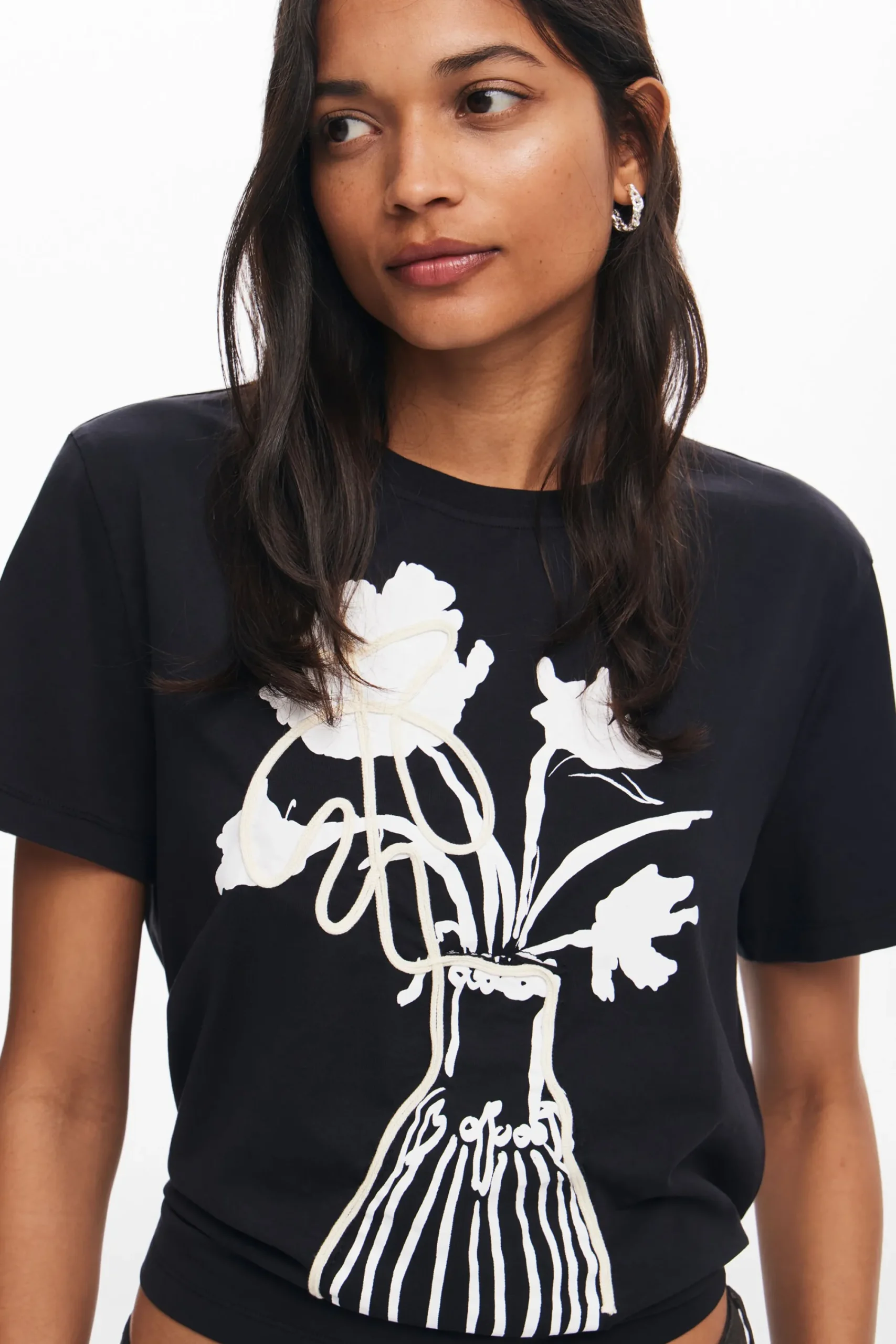Camisas Y Blusas|Camisetas-Desigual Camiseta lisa jarrón