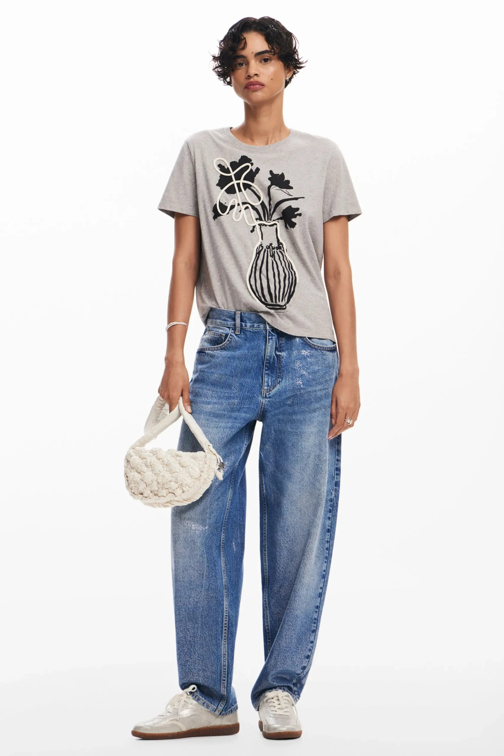 Camisas Y Blusas|Camisetas-Desigual Camiseta lisa jarrón
