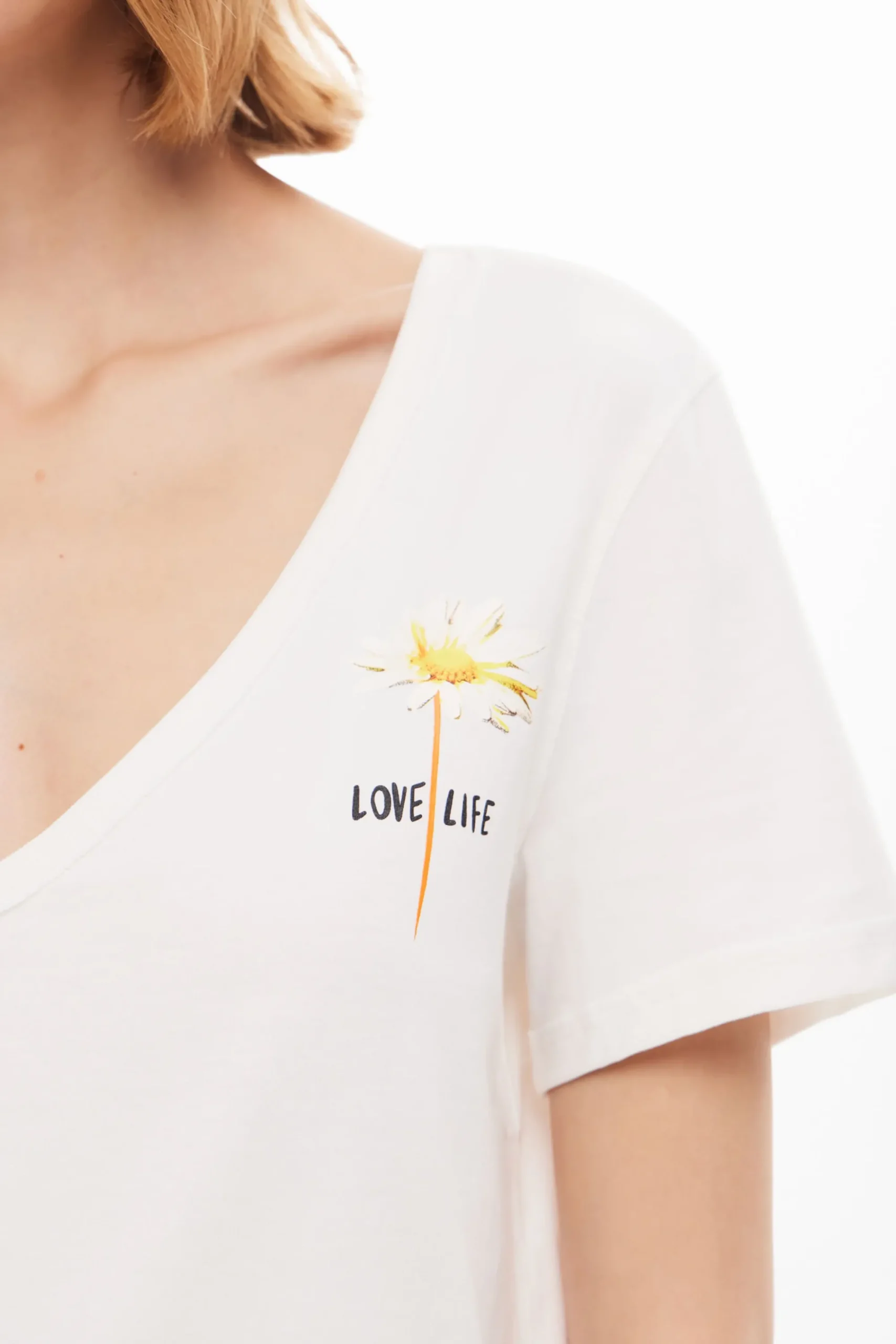 Camisas Y Blusas|Camisetas-Desigual Camiseta lisa mensaje