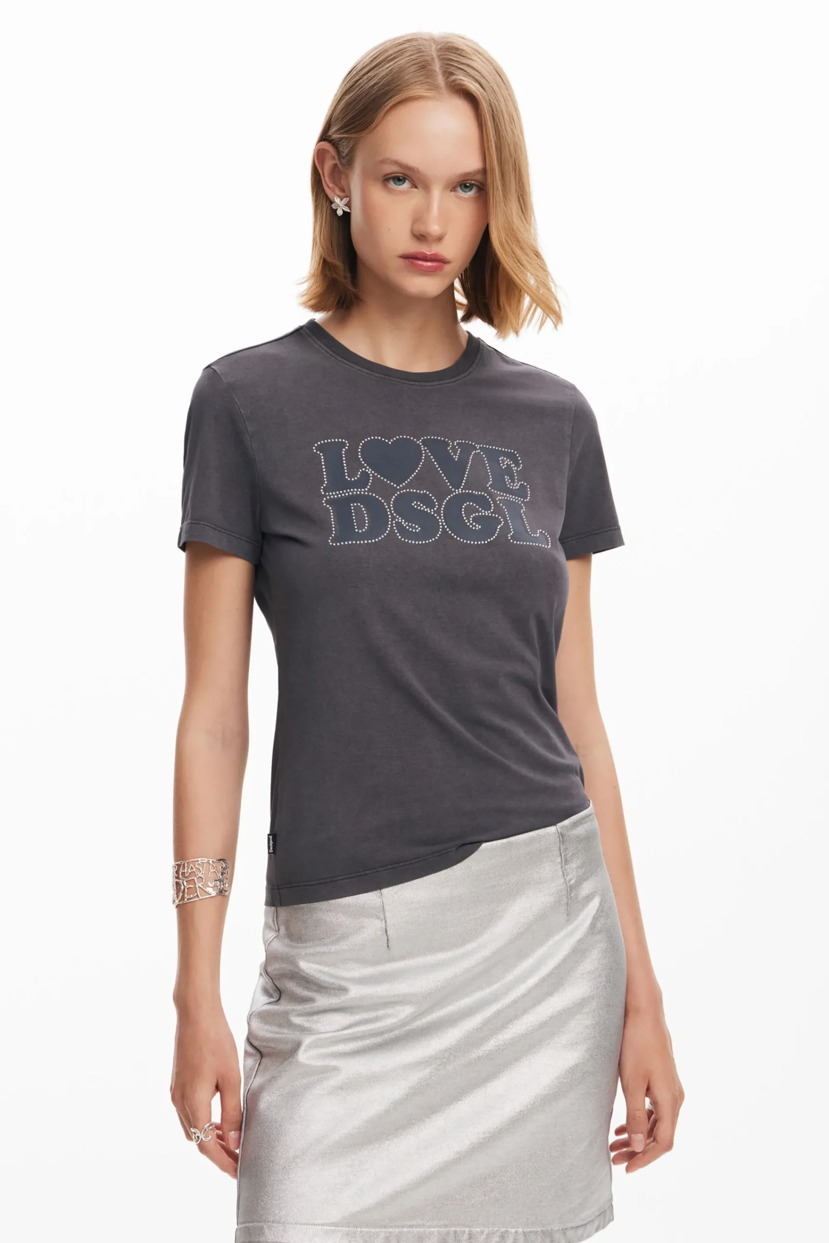 Camisas Y Blusas|Camisetas-Desigual Camiseta lisa texto