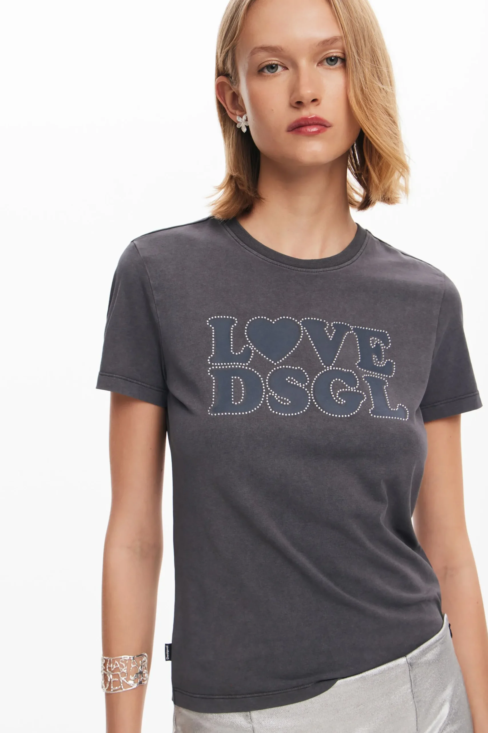 Camisas Y Blusas|Camisetas-Desigual Camiseta lisa texto
