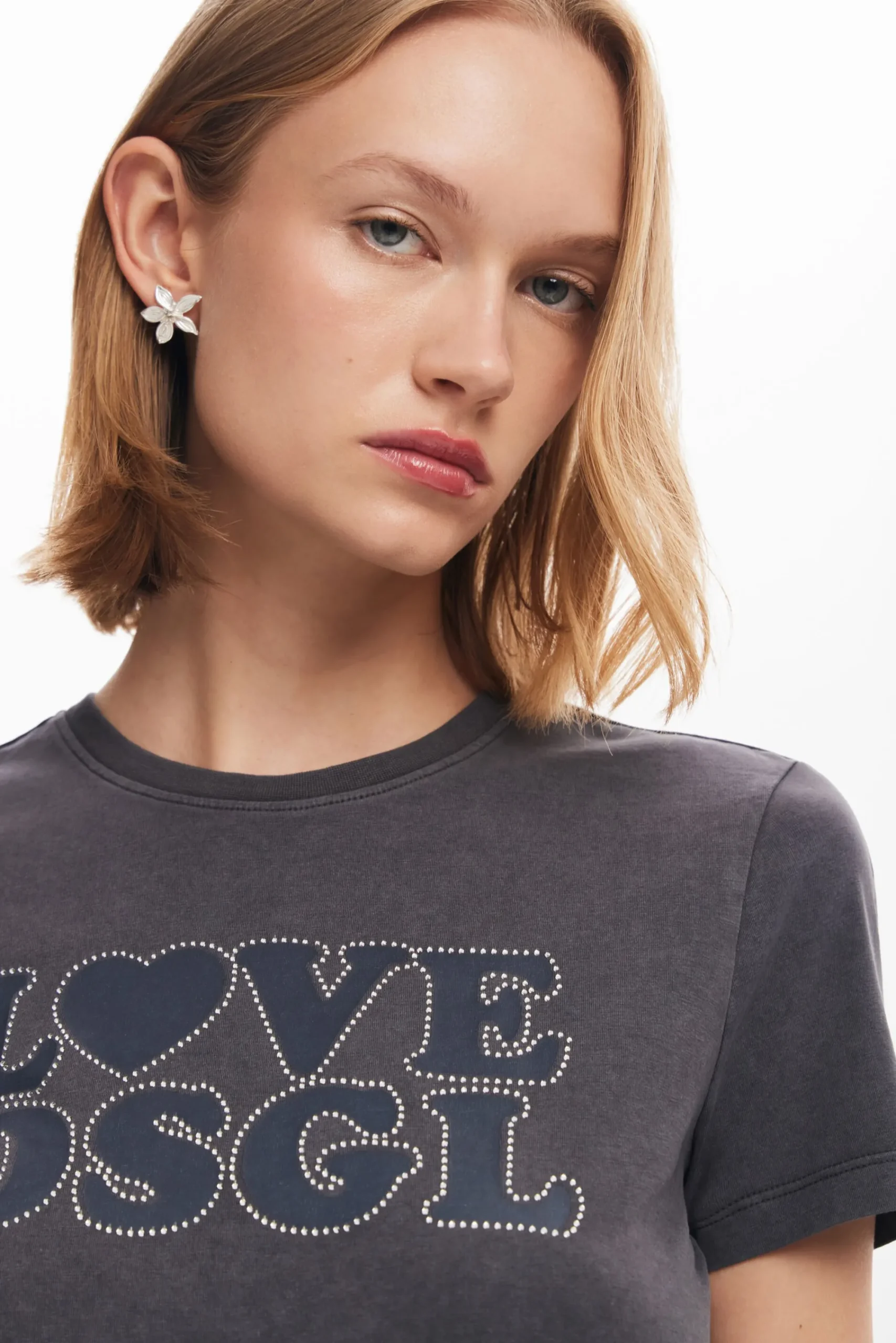 Camisas Y Blusas|Camisetas-Desigual Camiseta lisa texto