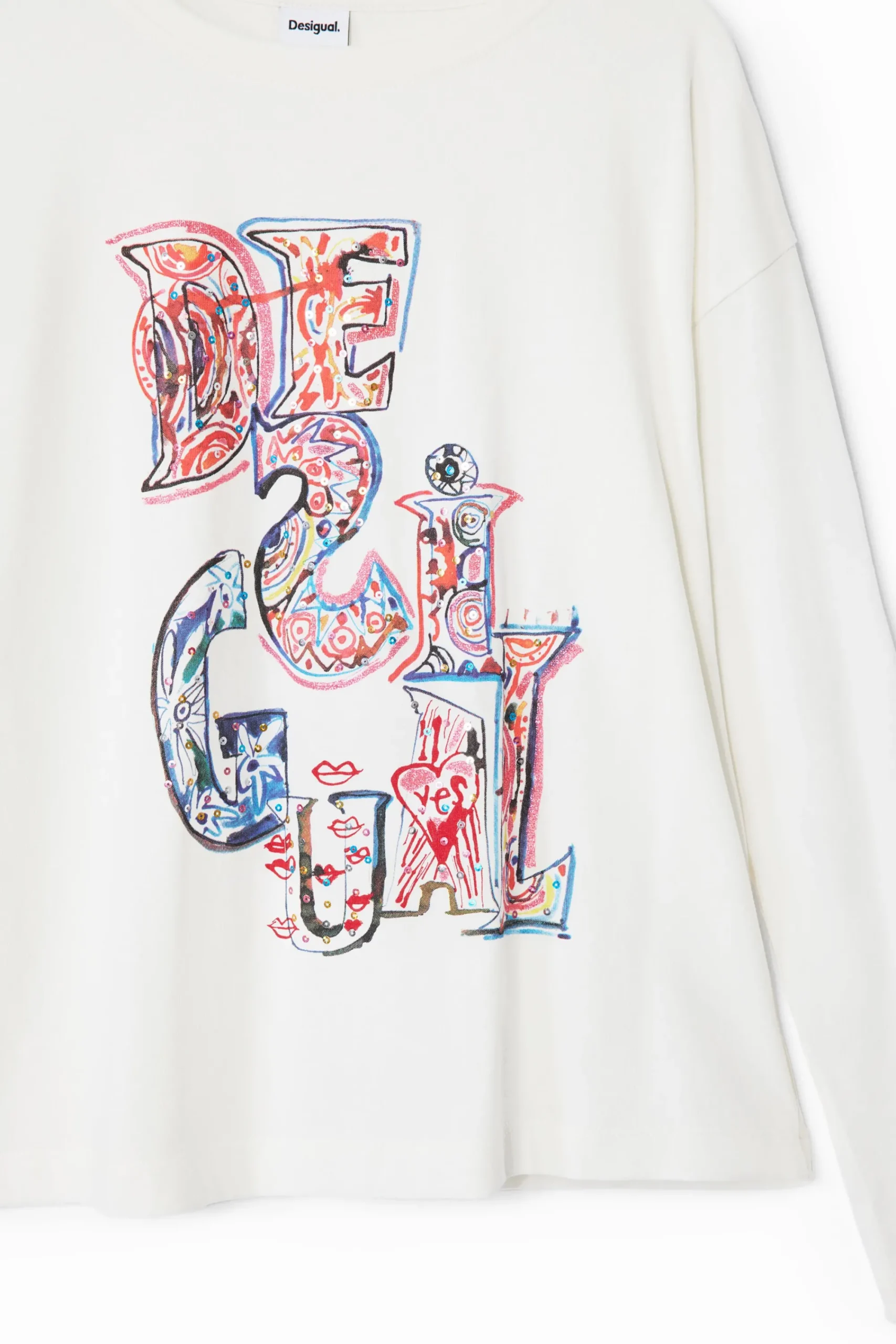 Camisetas Y Camisas-Desigual Camiseta logotipo