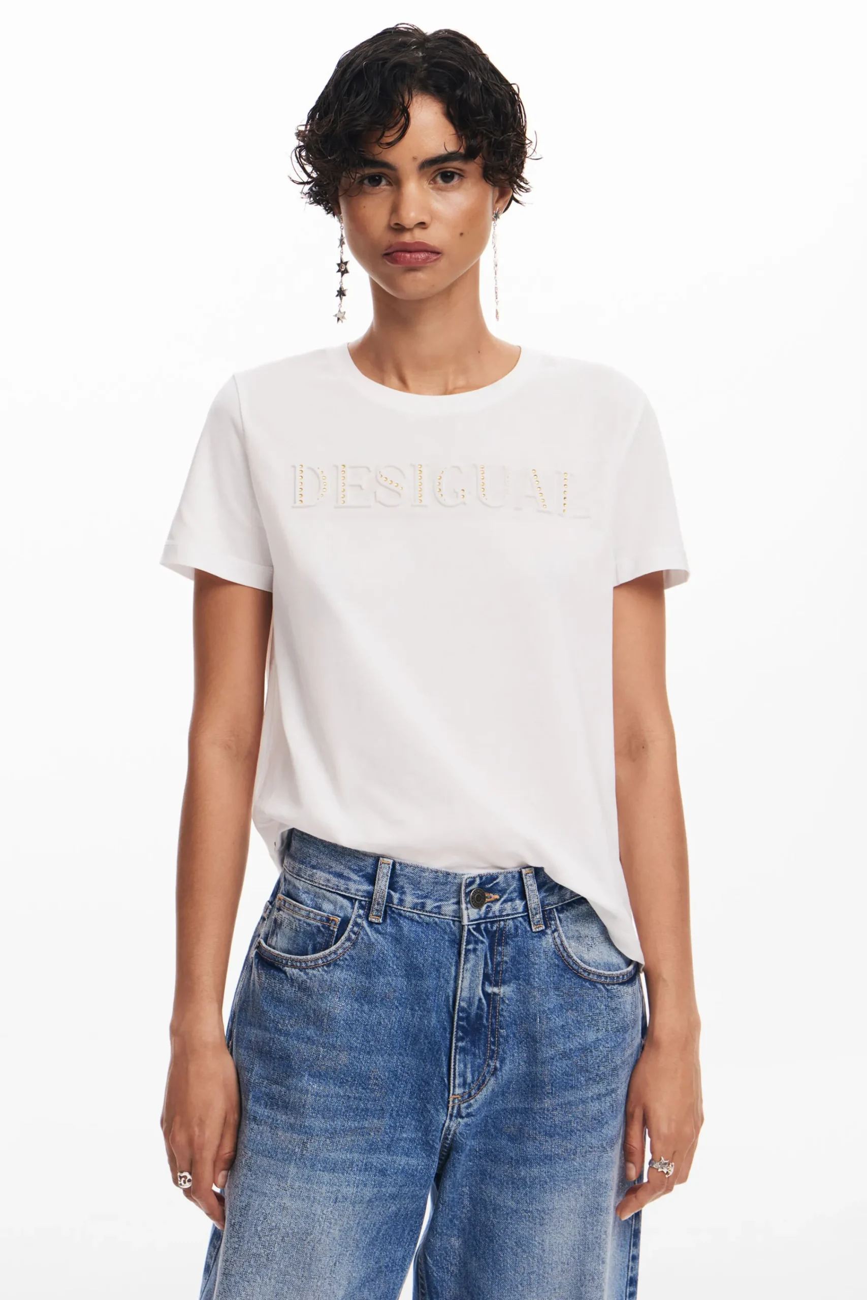 Camisas Y Blusas|Camisetas-Desigual Camiseta logotipo