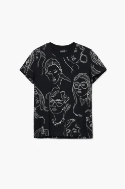 Camisas Y Blusas|Camisetas-Desigual Camiseta manga corta caras