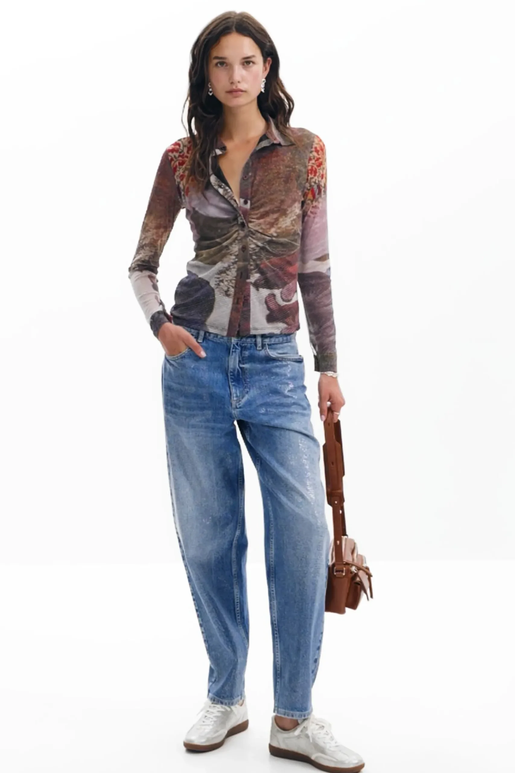 Camisas Y Blusas|Camisetas-Desigual Camiseta manga larga bosque otoñal