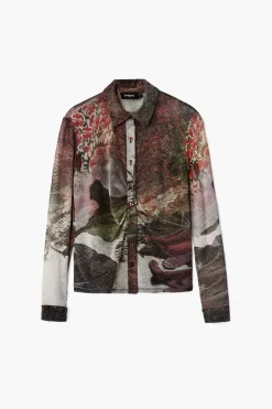 Camisas Y Blusas|Camisetas-Desigual Camiseta manga larga bosque otoñal
