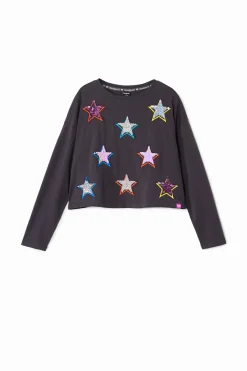 Camisetas Y Camisas-Desigual Camiseta manga larga estrellas