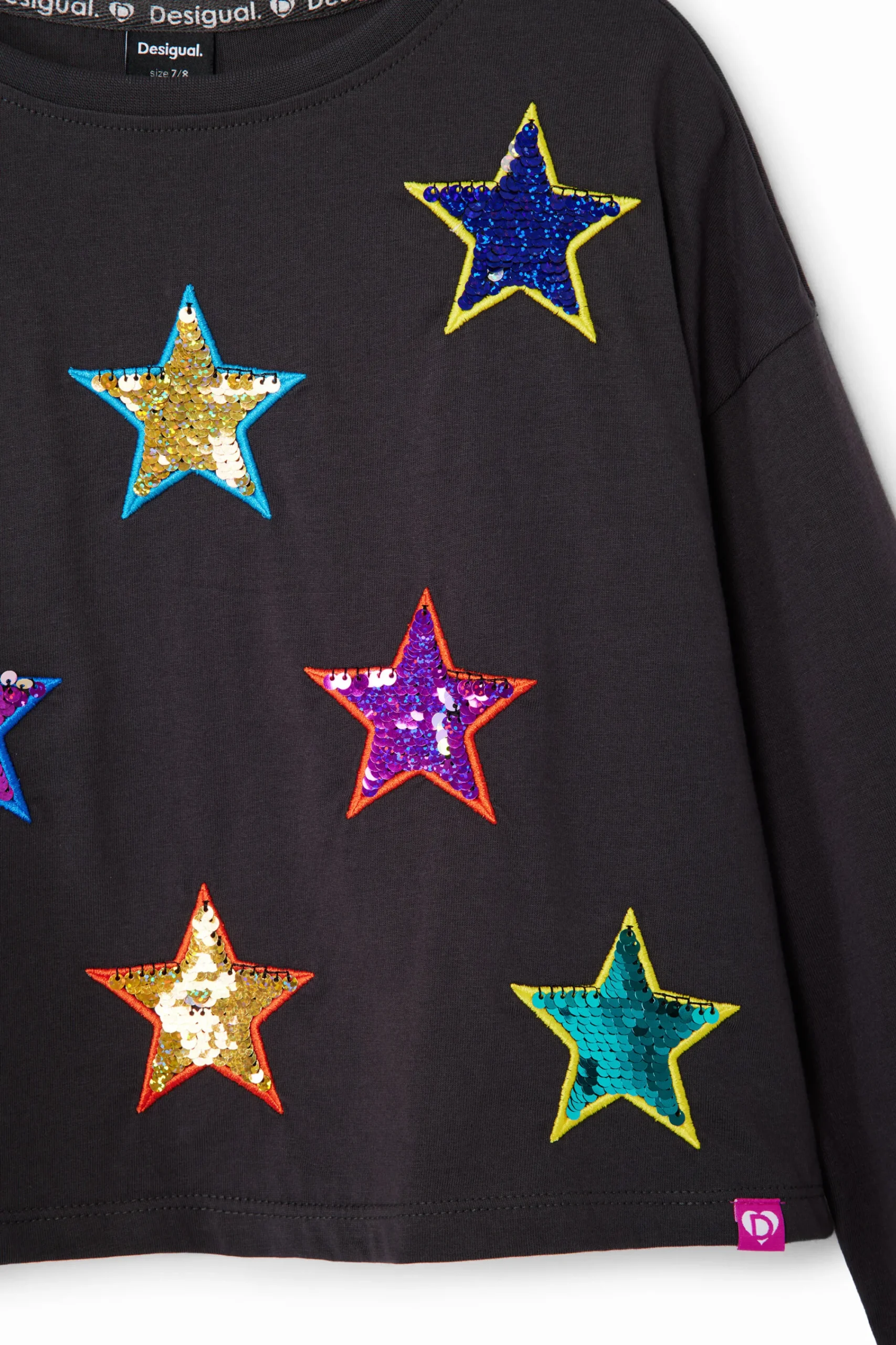 Camisetas Y Camisas-Desigual Camiseta manga larga estrellas