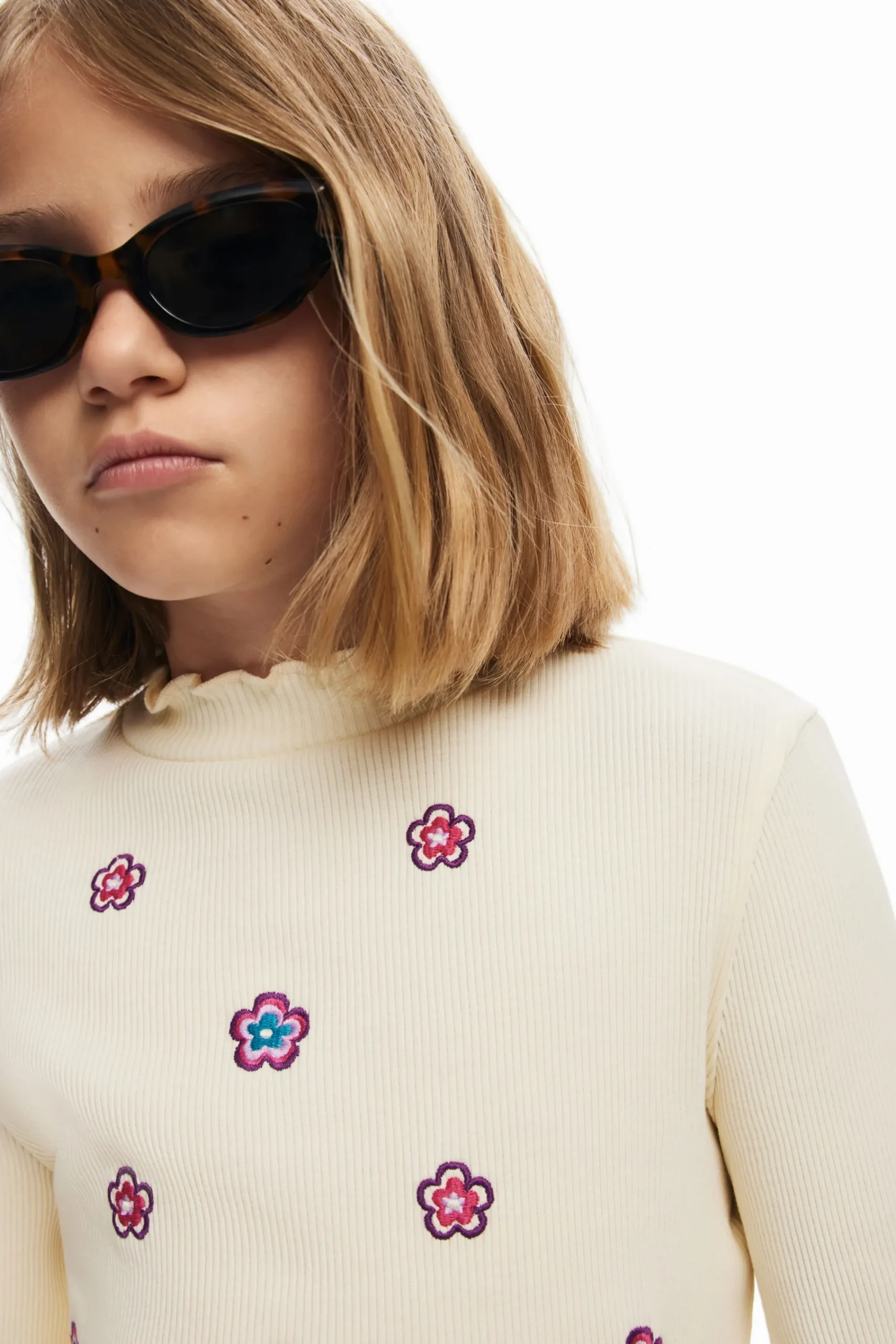 Camisetas Y Camisas-Desigual Camiseta manga larga flores