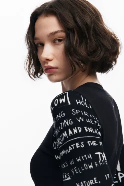 Camisas Y Blusas|Camisetas-Desigual Camiseta mangas estampadas