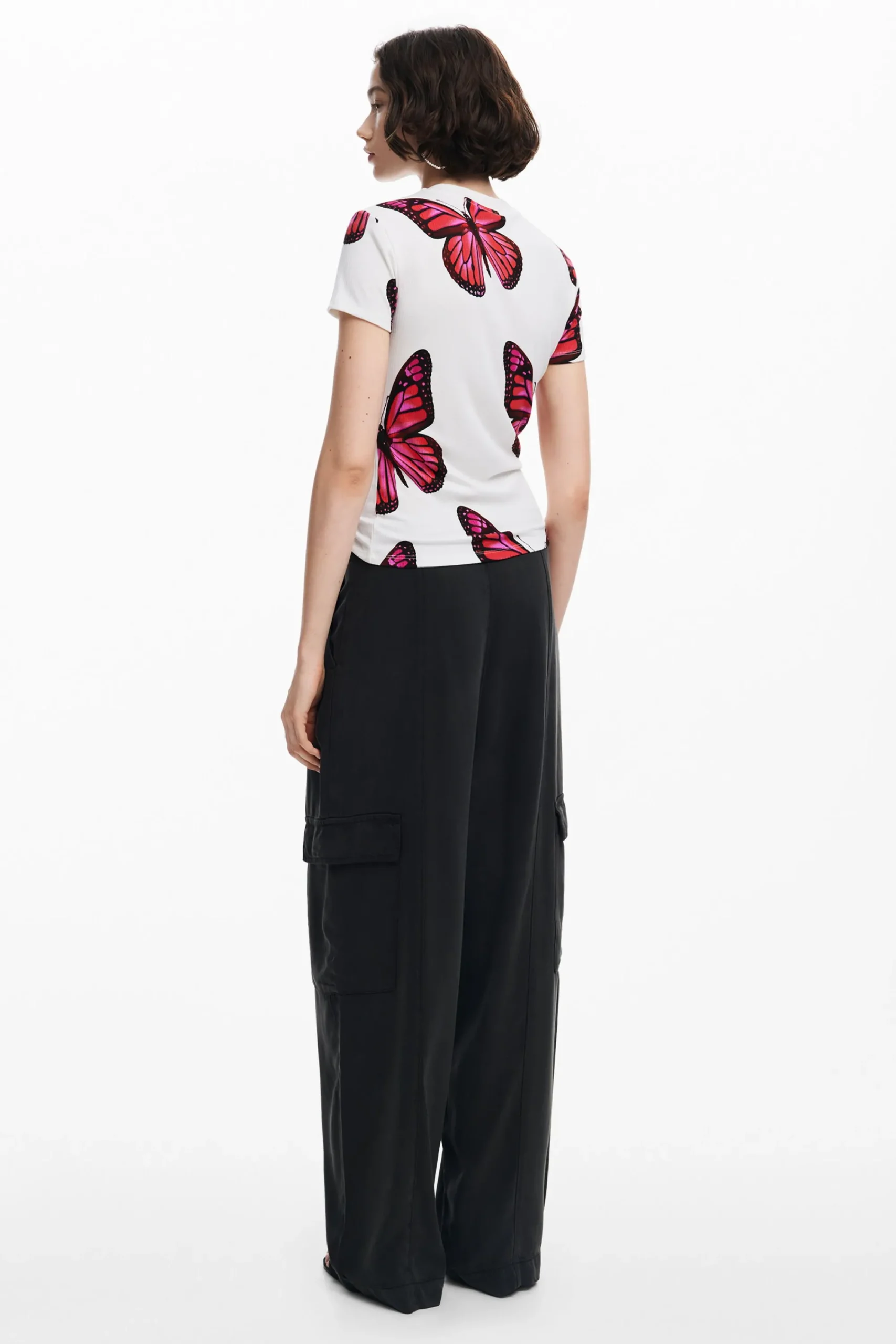 Ropa De Punto|Camisas Y Blusas-Desigual Camiseta mariposas