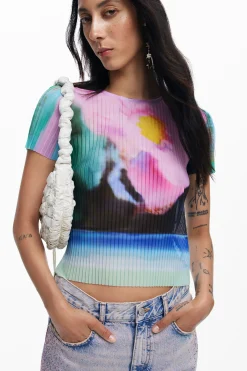Camisas Y Blusas|Camisetas-Desigual Camiseta paisaje difuminado
