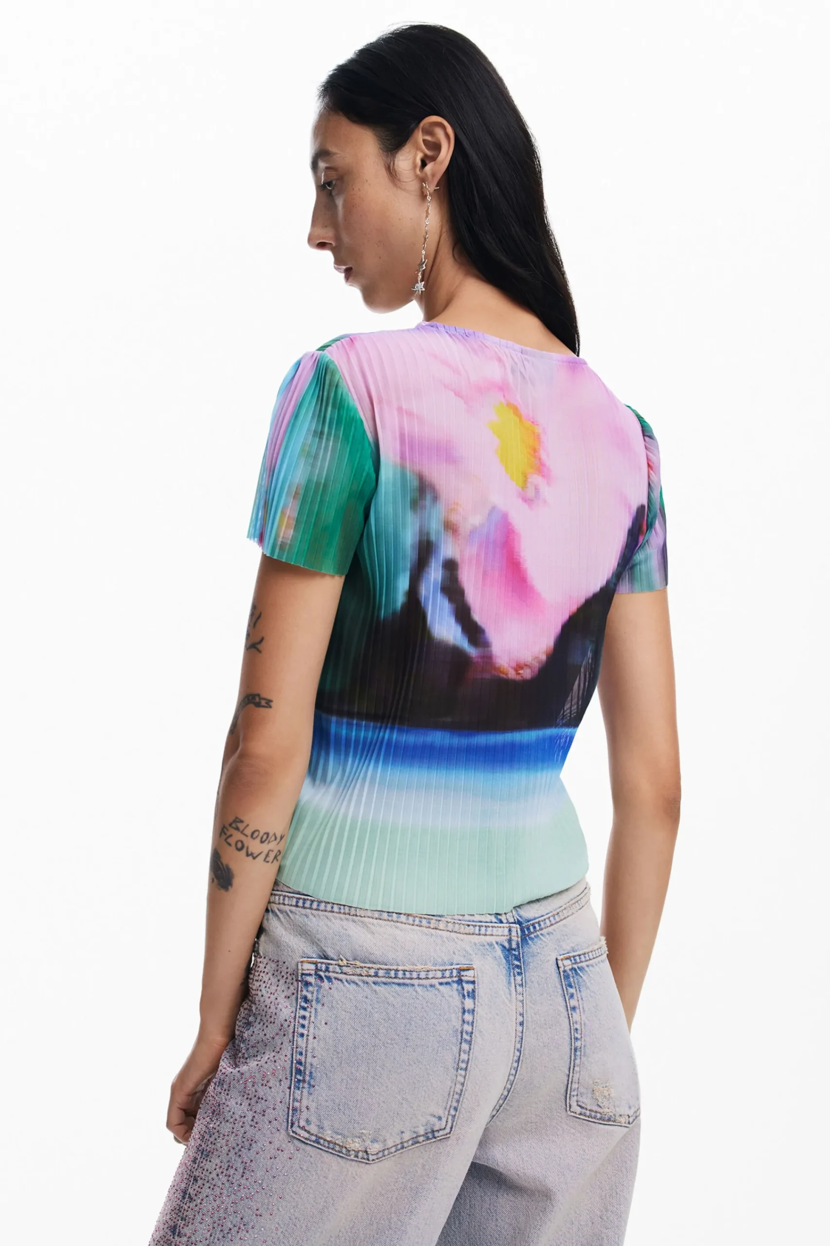 Camisas Y Blusas|Camisetas-Desigual Camiseta paisaje difuminado