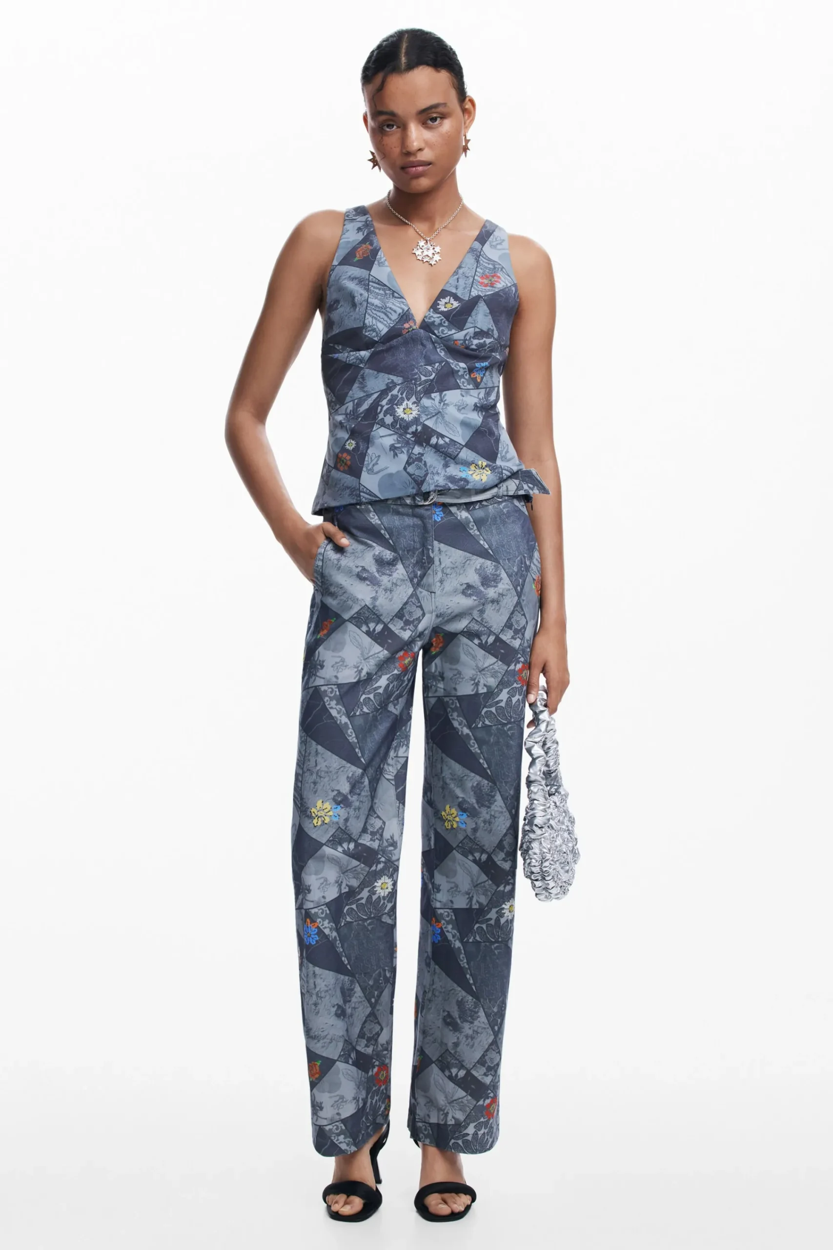 Camisas Y Blusas|Camisetas-Desigual Camiseta patch tirantes
