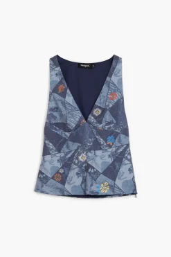 Camisas Y Blusas|Camisetas-Desigual Camiseta patch tirantes