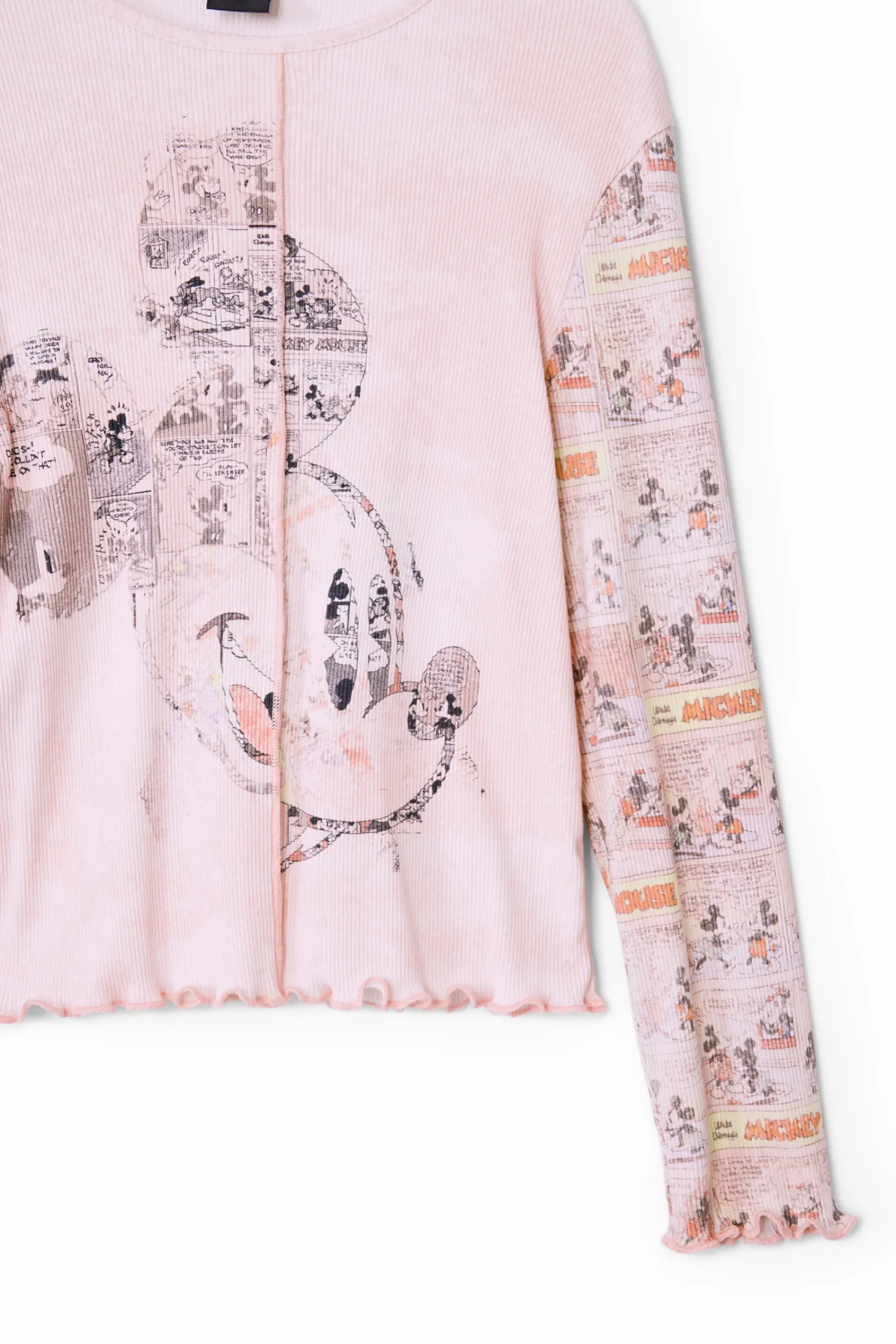 Camisetas Y Camisas-Desigual Camiseta periódico Mickey Mouse