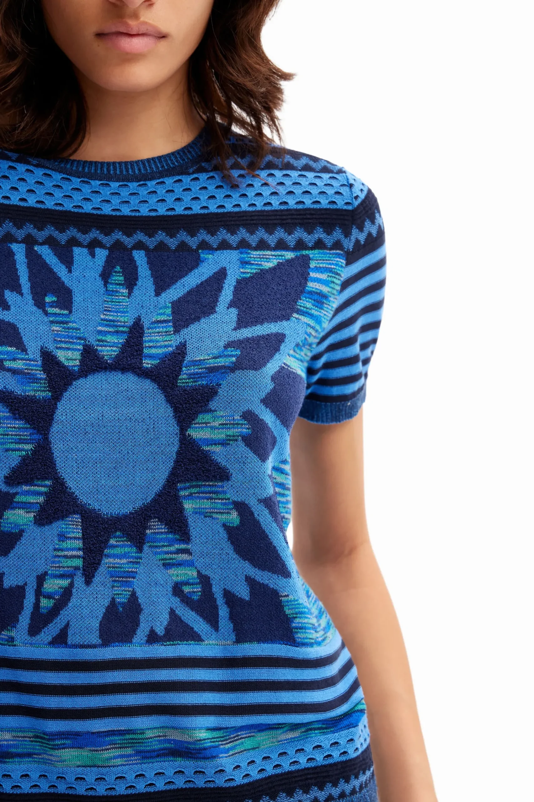 Camisas Y Blusas|Camisetas-Desigual Camiseta punto flor