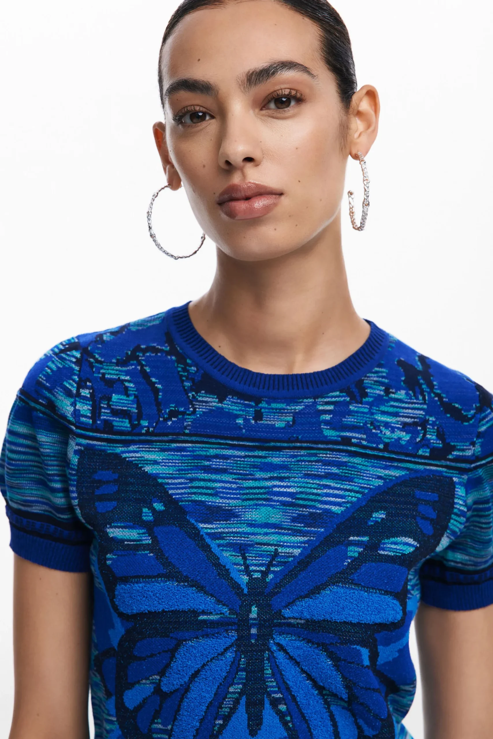 Ropa De Punto|Camisas Y Blusas-Desigual Camiseta punto mariposas