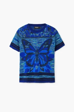 Ropa De Punto|Camisas Y Blusas-Desigual Camiseta punto mariposas